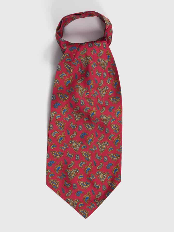 Red Paisley Silk Cravat