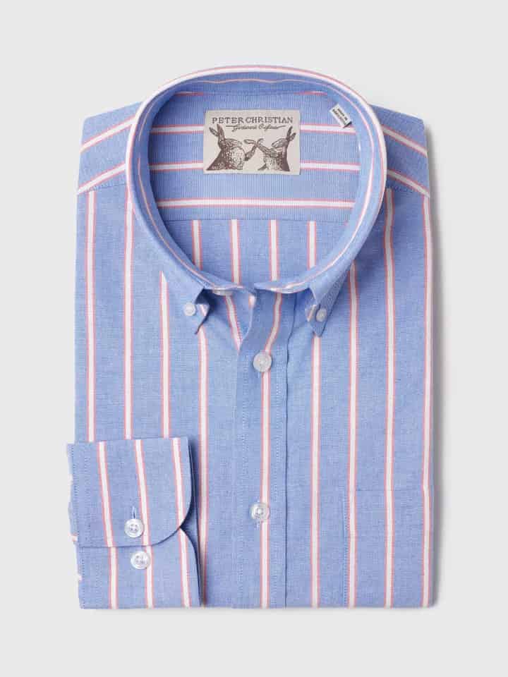 Men's Blue Cotton Oxford Shirt