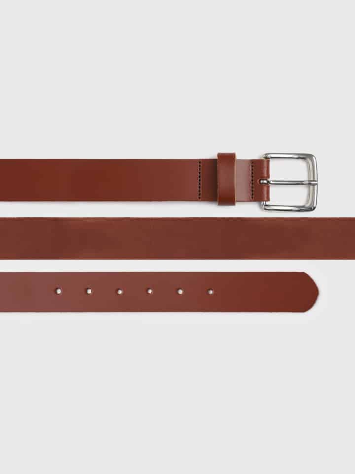 Mens Tan Essential Leather Trouser Belt