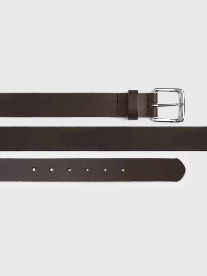 Mens Brown Essential Leather Trouser Belt