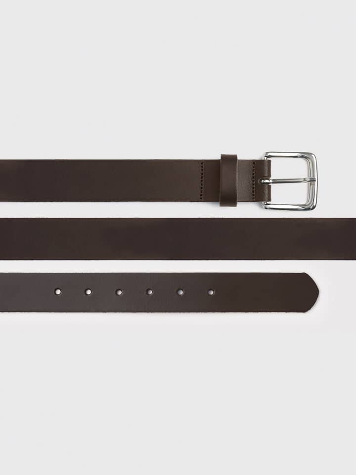 Mens Brown Essential Leather Trouser Belt