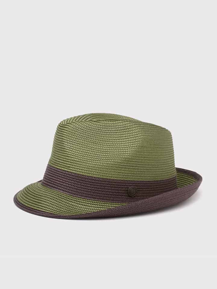 Men's Green Snap Brim Summer Trilby