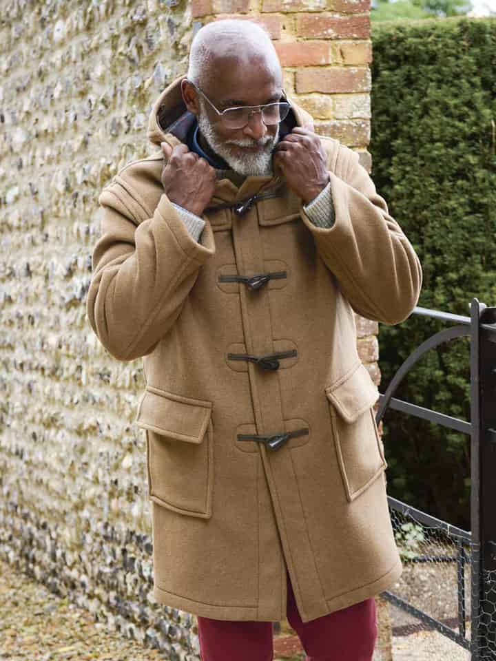 Camel Classic Duffle Coat On Model