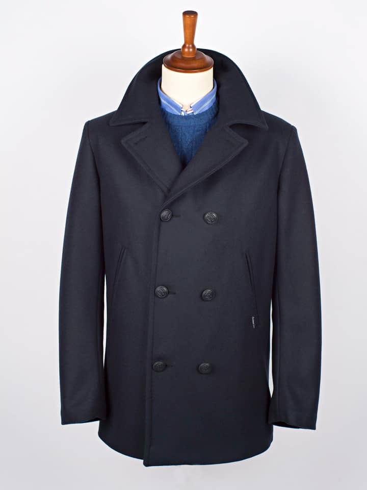 Men's Navy Blue Reefer Jacket