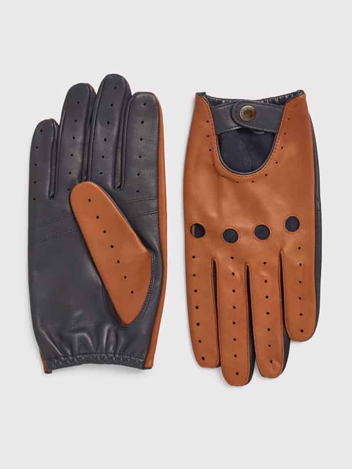 Men's Tan Brown Driving Gloves