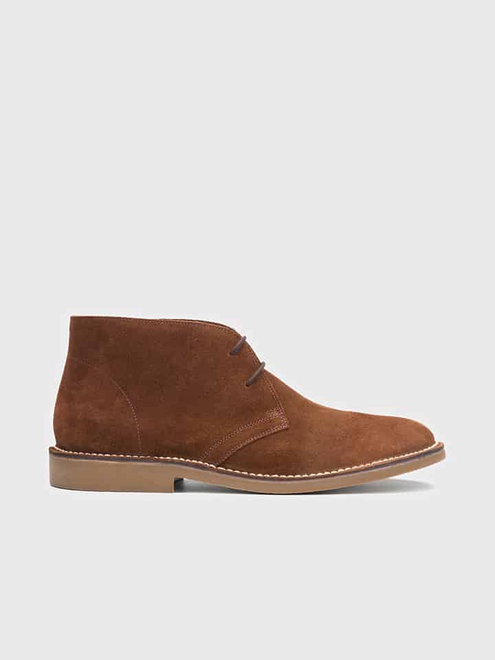 Brown Blue Loake Sahara Desert Boots Side