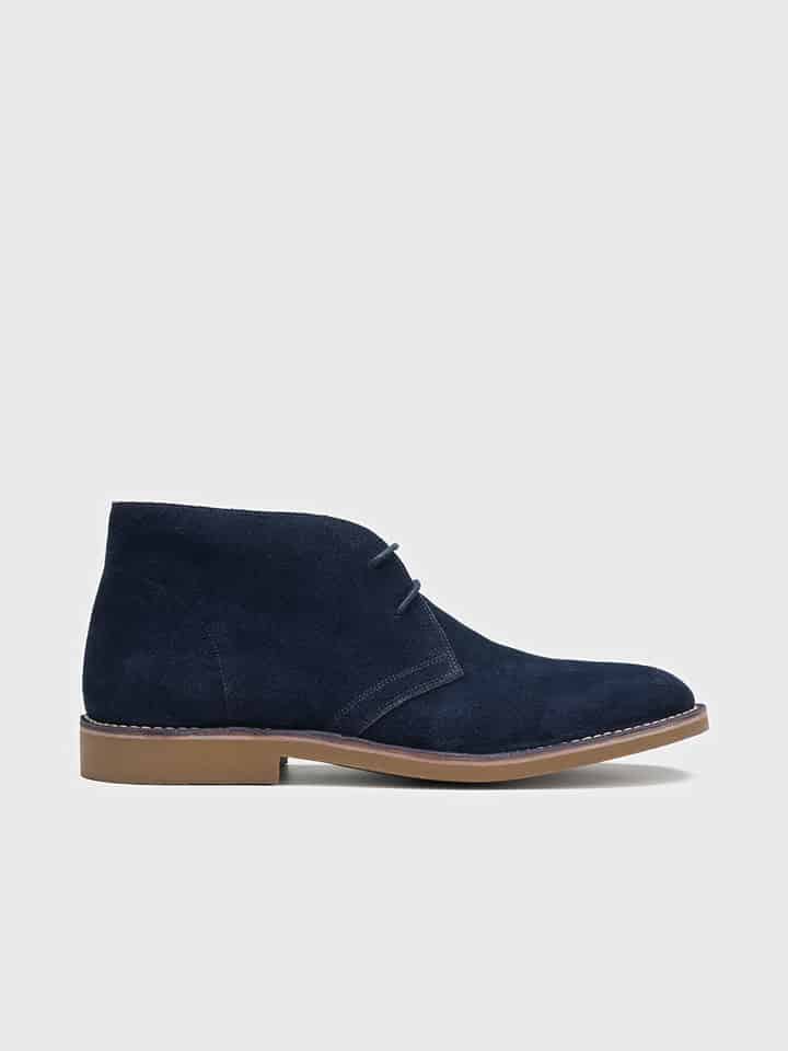Navy Loake Sahara Desert Boots Side