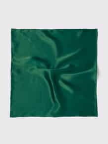 Green 100% Silk Pocket Square