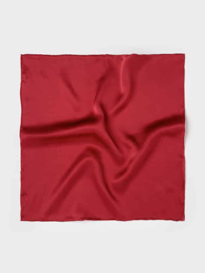 Wine 100% Silk Pocket Square