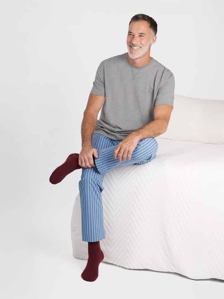 Grey & Blue Pyjama Set Model