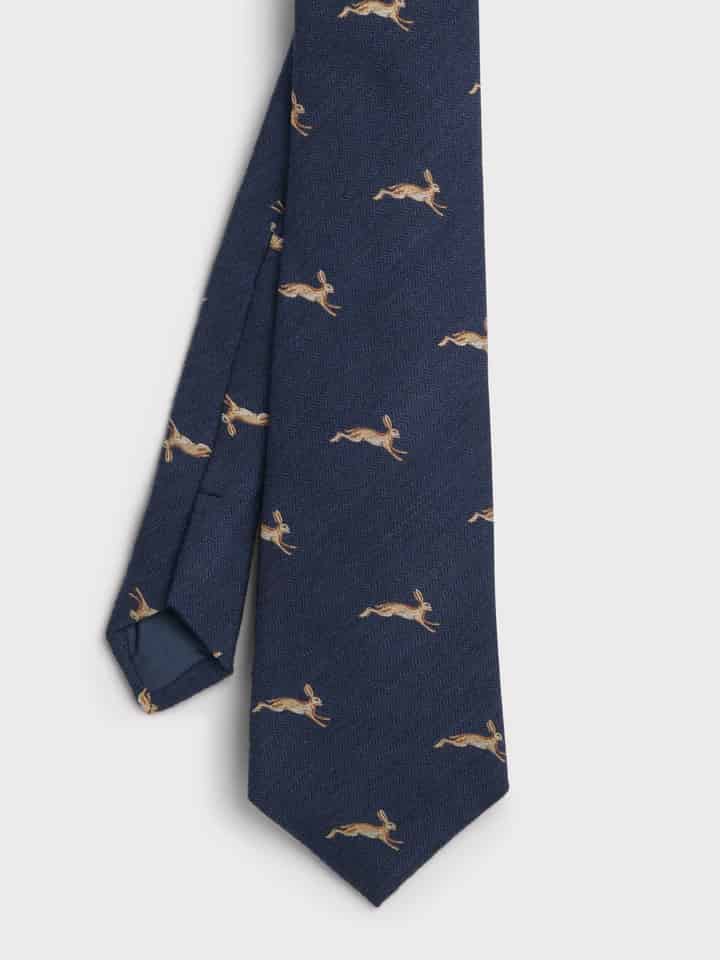 Navy Hares Tie