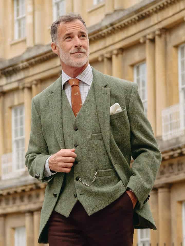 Nettle Harris Tweed® Jacket On Model