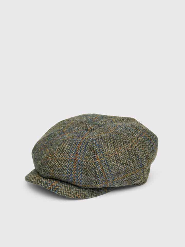 Moss Harris Tweed® Baker Boy Cap Side