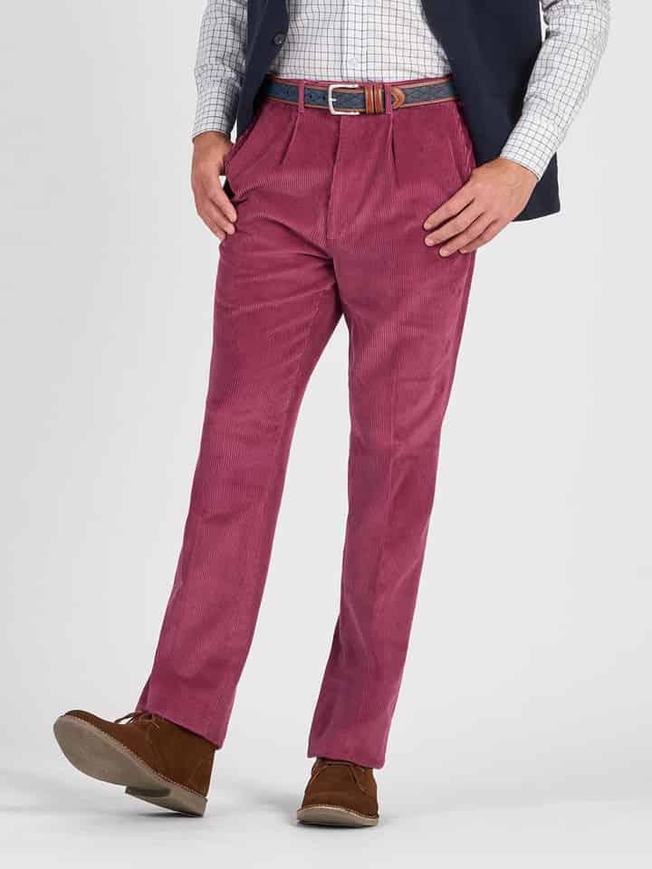 Rose County Corduroy Trousers Model Legs