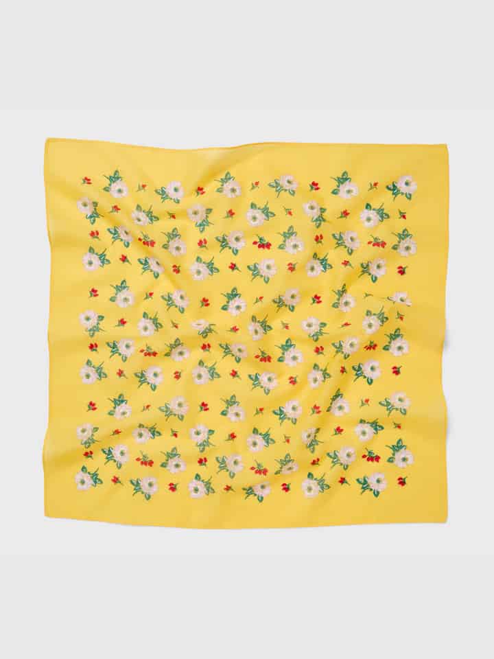 Yellow giant hank with floral