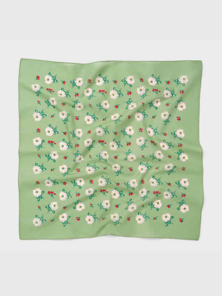 Green floral giant hank