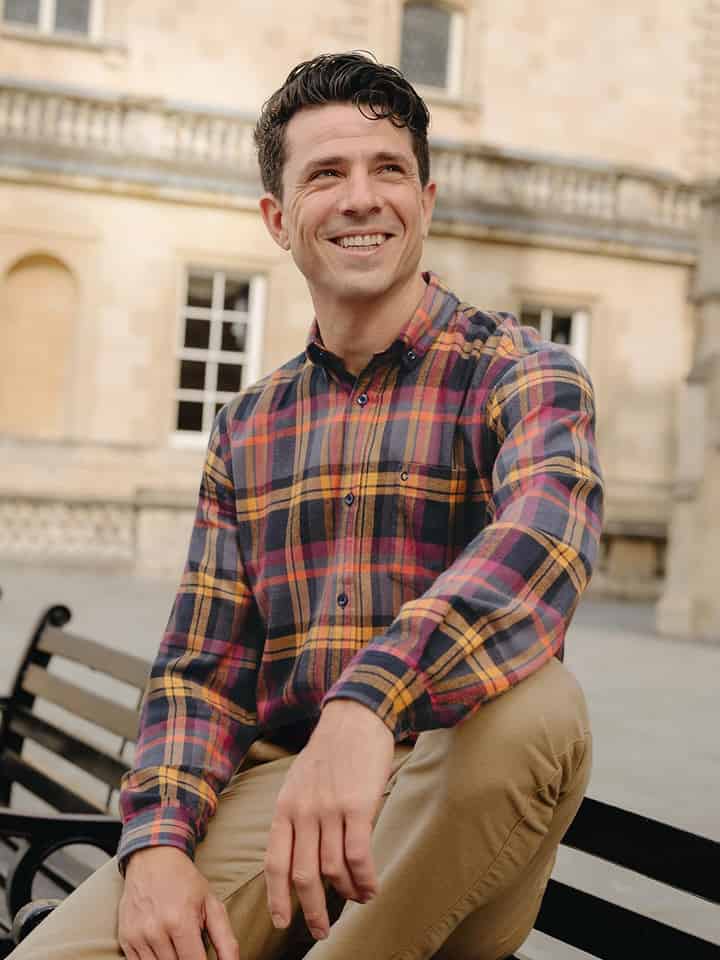 Autumn Brushed Check Shirt Model