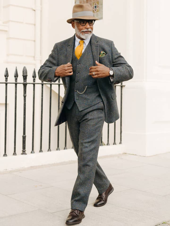 Mens 100% Harris Tweed® Trousers on Model