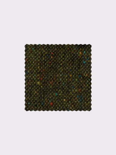 Green Donegal Tweed Fabric Sample