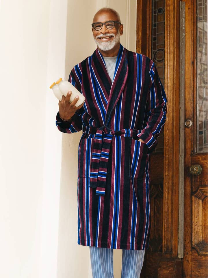 men's dressing gown Men's Dressing Gown Smoking Jacket Robe Silver Gray Baroque Vines Black Quilted