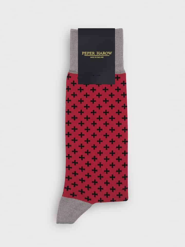 Red Cross Design Supima Cotton Socks