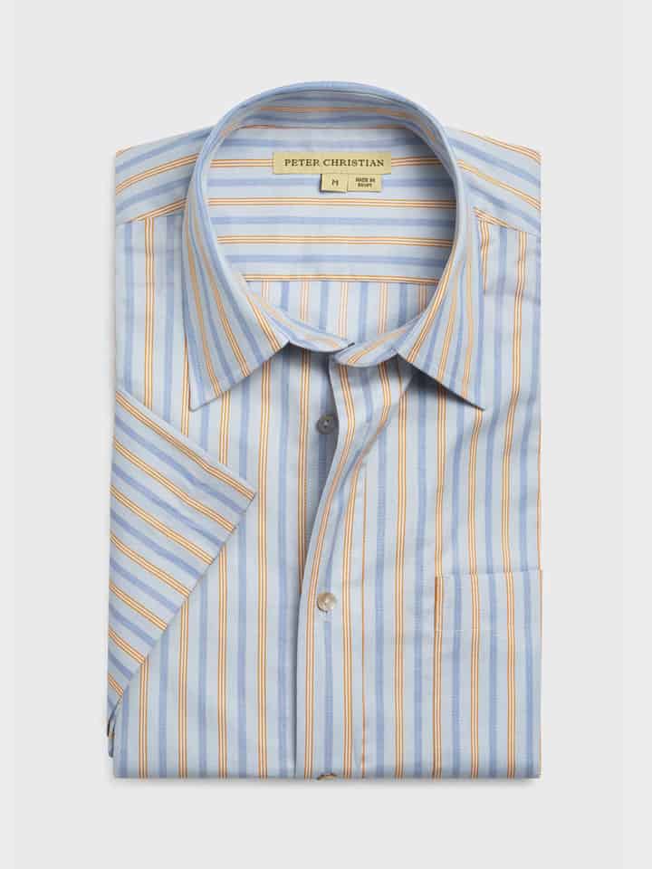 Blue/Gold Egyptian Cotton Shirt