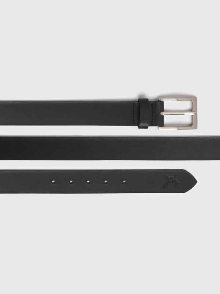 Mens Black Essential Leather Belt