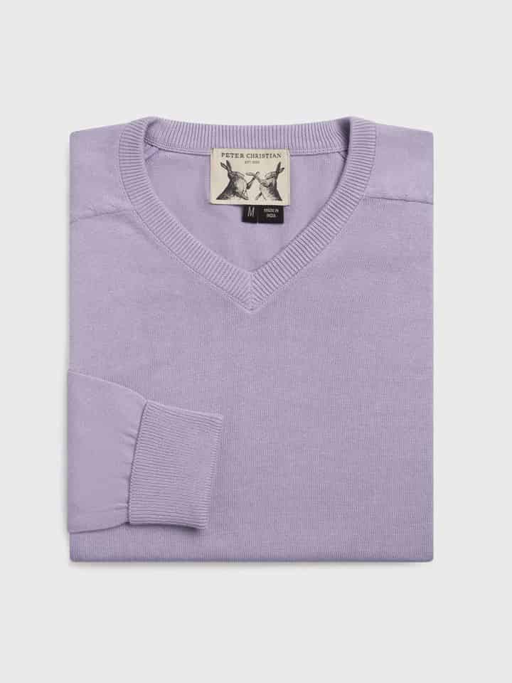 Lilac cotton v neck