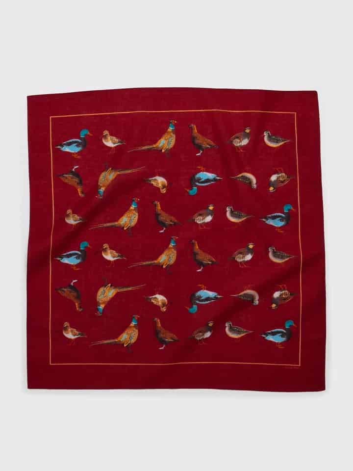 Burgundy Game Birds Giant Hank