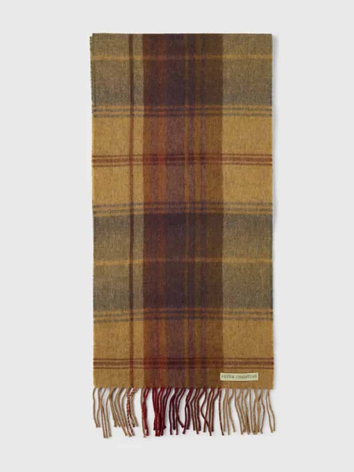 Barley Checked 100% Lambswool Scarf