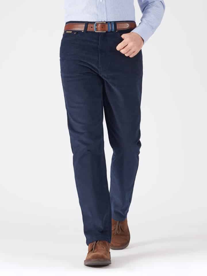 Men's Indigo Blue Needle Cord Jeans