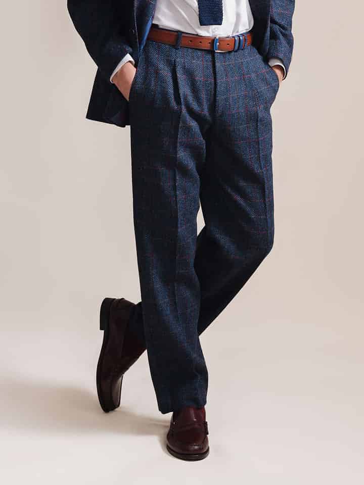 Men's Blue Harris Tweed® Trousers